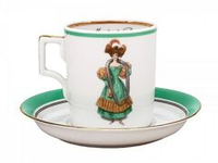 Чашка с блюдцем чайная в подарочной упаковке ф. Гербовая рис. Modes de Paris