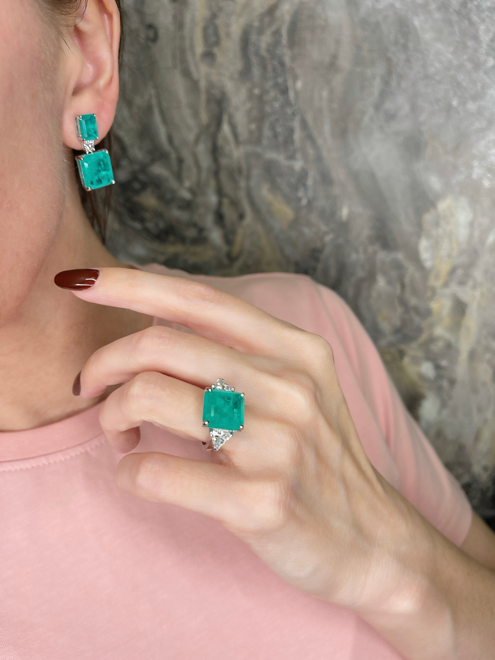 Серьги параиба мини