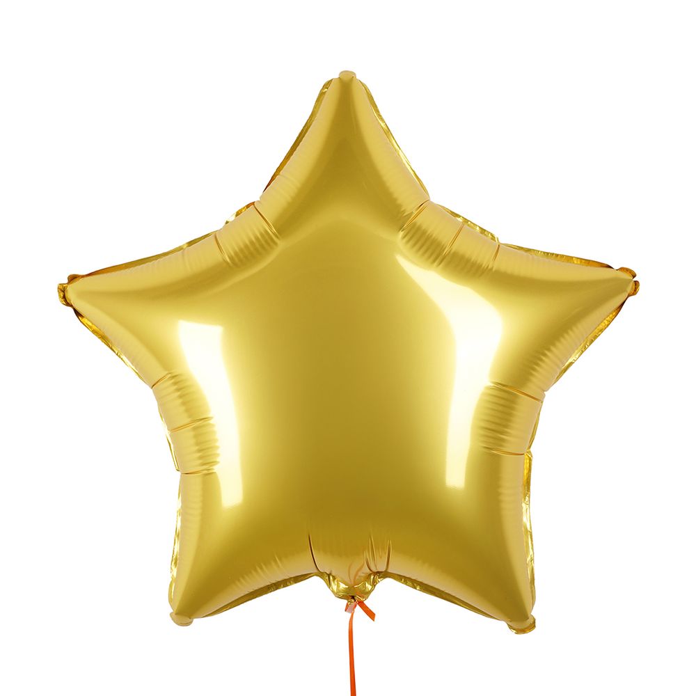 Шар (18''/46 см) Звезда, Лимонный, Сатин, 1 шт.