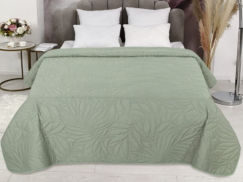 Покрывало на кровать, стеганое, поплин с размерами 215х220