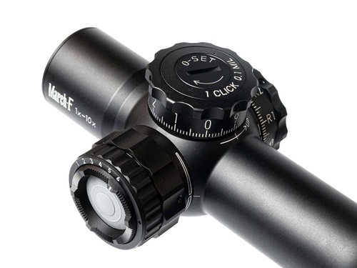 Прицел March-F 1-10x24 Shorty DR-TR1FB FFP+SFP 30мм, с кронштейном (D10SV24FDIML_P DR-TR1FB)