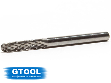Борфреза GTOOL форма C цилиндр со сферическим концом, диаметр головки 3мм