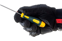 Отвертка Kraftool Expert Cr-Mo-V сталь двухкомпонентная противоскользящая рукоятка Torx Hole № 10x80 мм 250077-10-080