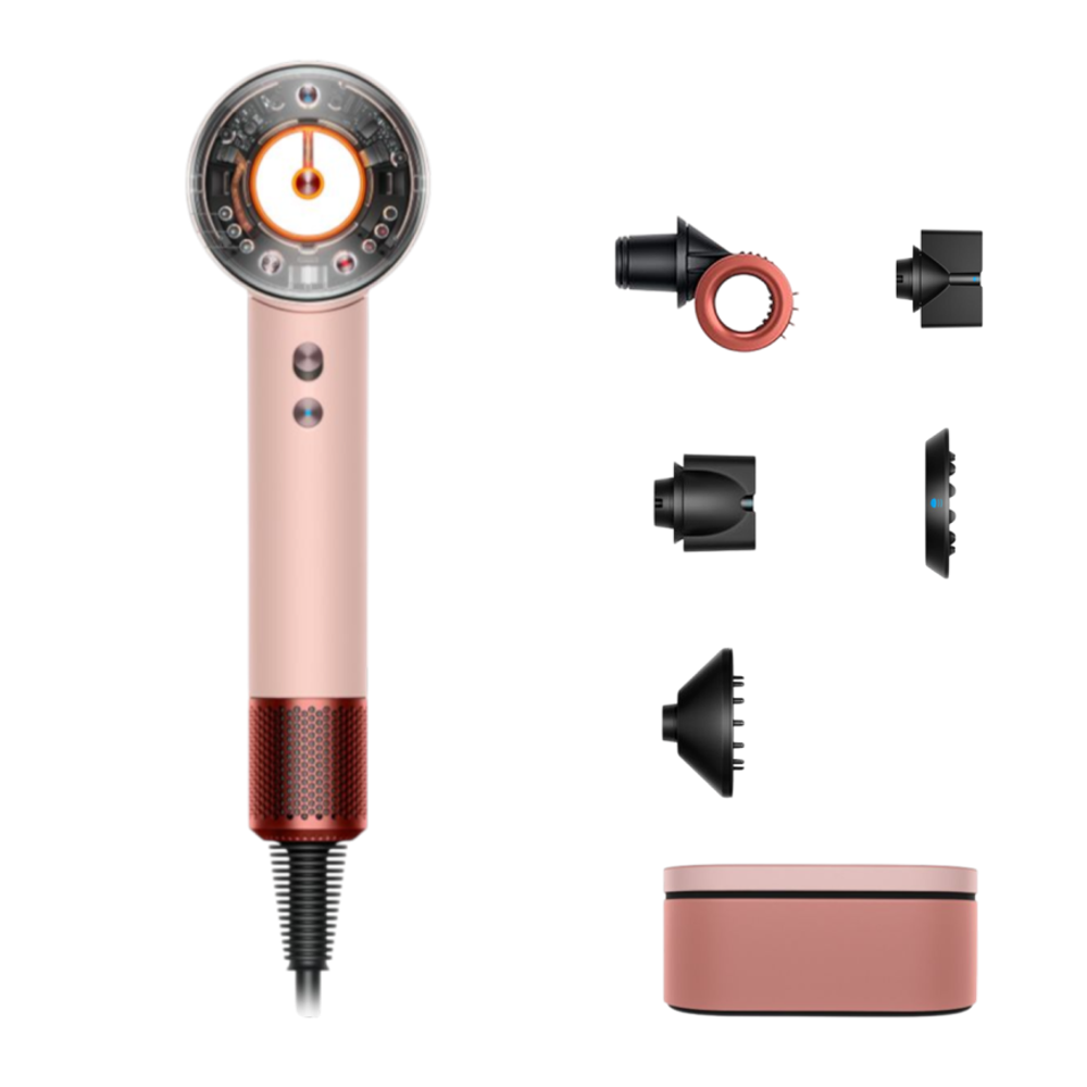 Фен Dyson HD16 Supersonic Nural Hair Dryer Straight+Wavy Gift Edition (Kanzan Pink) (2025) Фен для волос цвета «розовый канзан». Подходит для прямых и волнистых волос любой длины