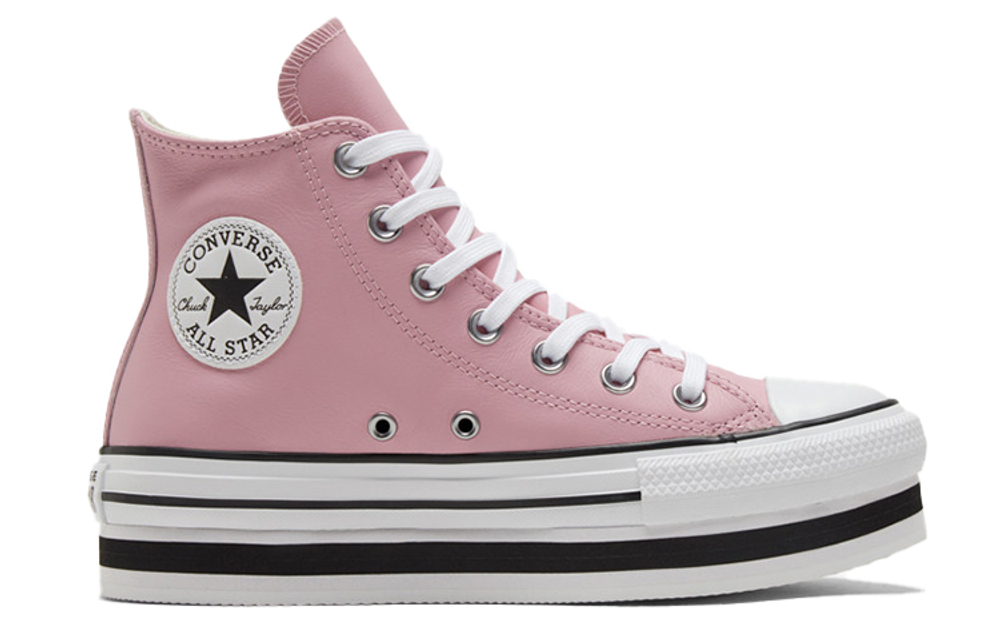 Converse All Star Chuck Taylor non-slip, wear-resistant, breathable, lightweight, high-top canvas shoes women's pink and white