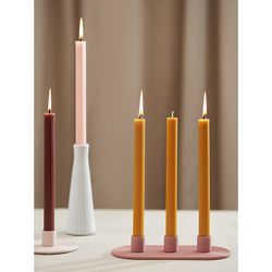 Набор из двух свечей цвета карри из коллекции Edge, 24,5 см