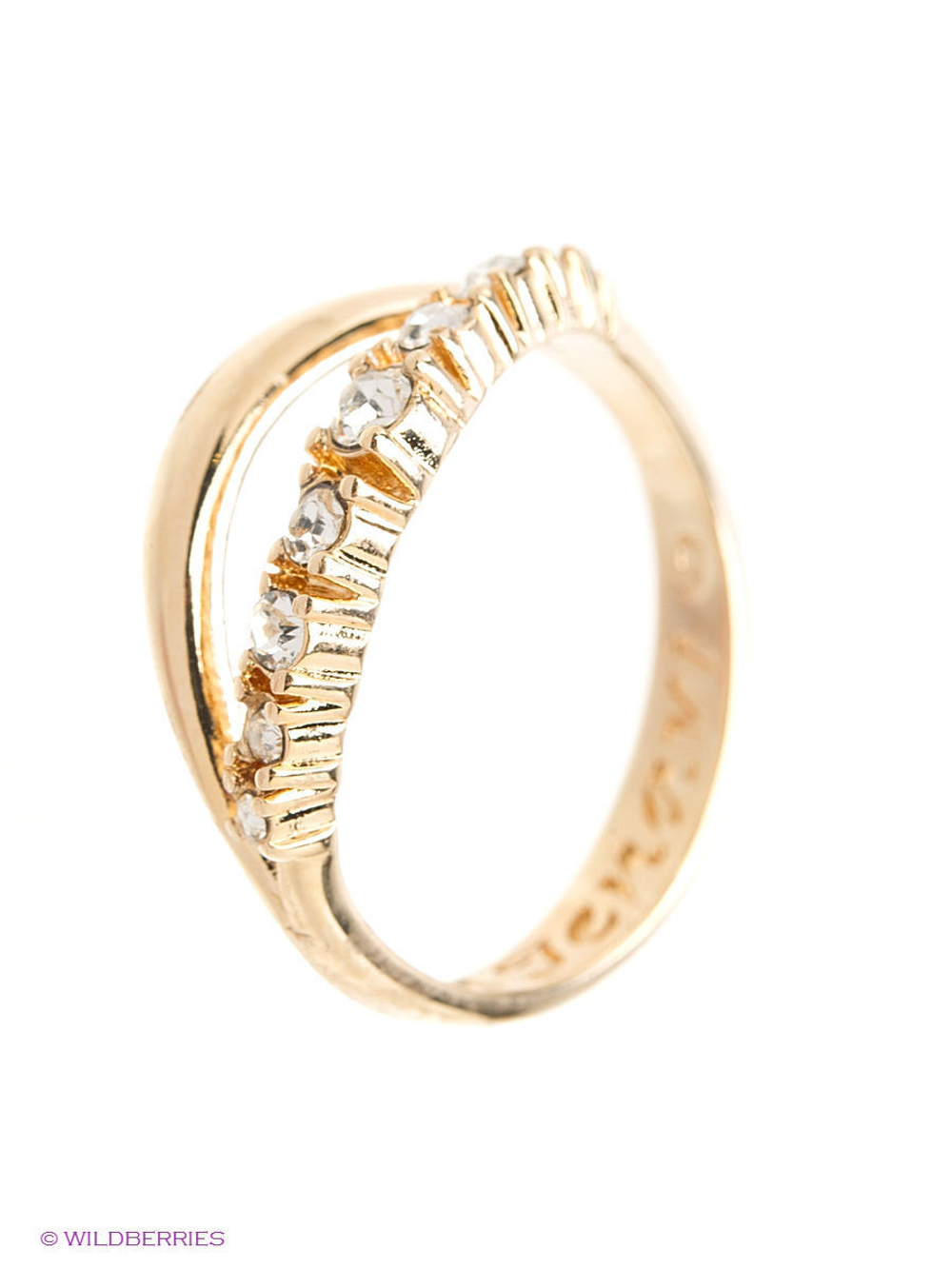 "Гайра" кольцо в золотом покрытии из коллекции "Constanta" от Jenavi