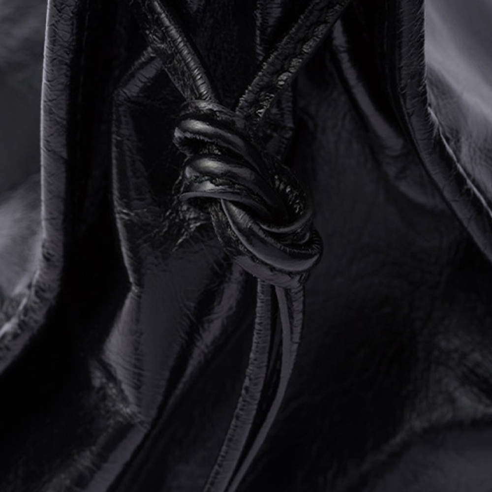 PRADA Bonnie Cow Leather One Shoulder Briefcase Large Women"s Black