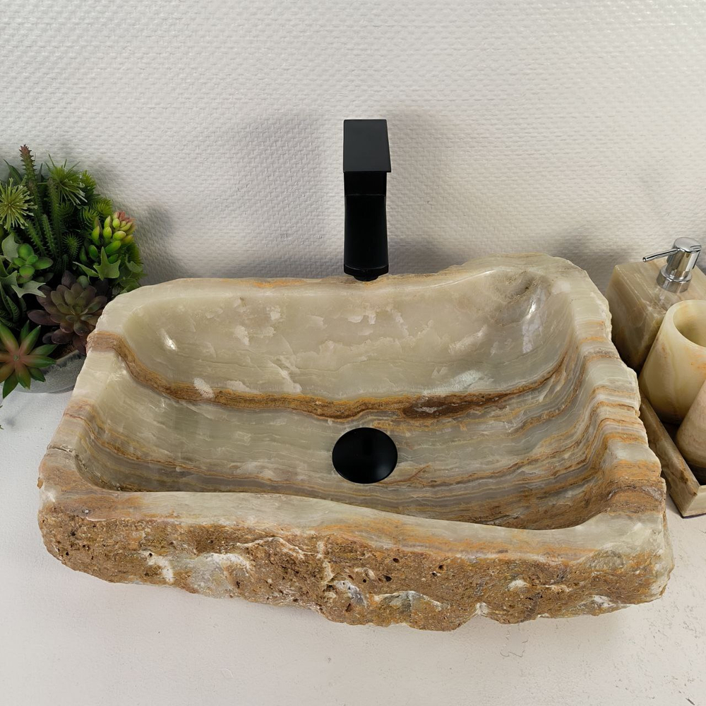 Раковина из оникса Erozy Green EO-60712 (51*36*15)