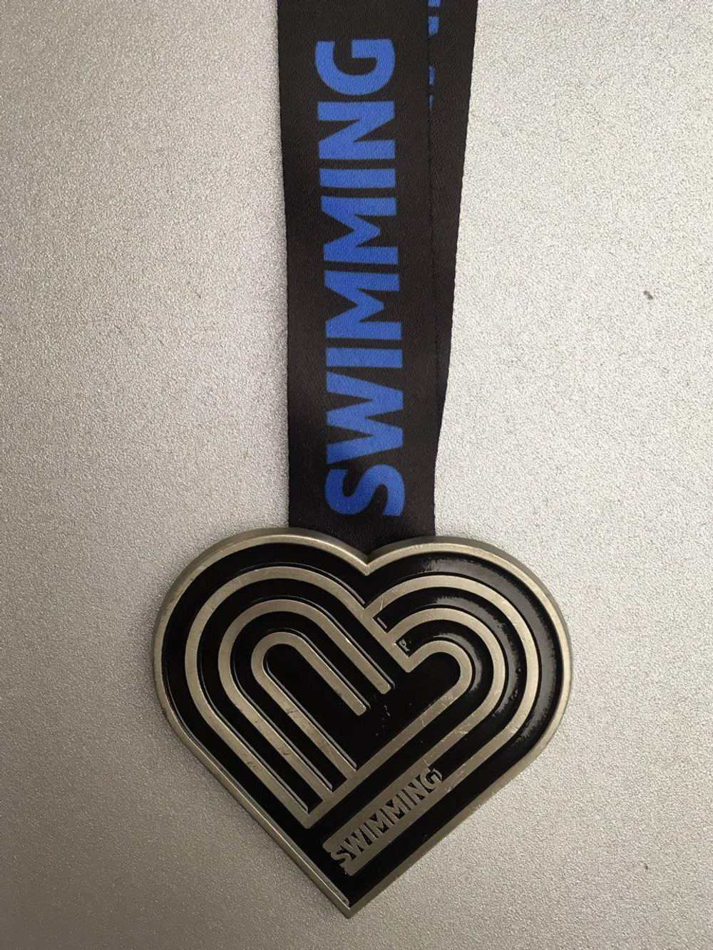 Медаль Swimming Black (плавание черная)