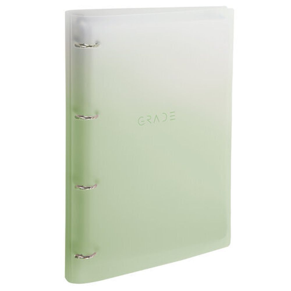 Тетрадь на кольцах БОЛЬШАЯ 305х235 мм А4, 120 л., пластик, с разделителями, BRAUBERG, Зеленый, 404625