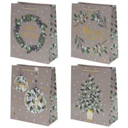 GAEM Пакет подарочный (бумага 210г/м2, блок 12шт), L30 W12 H40 см, 4в.