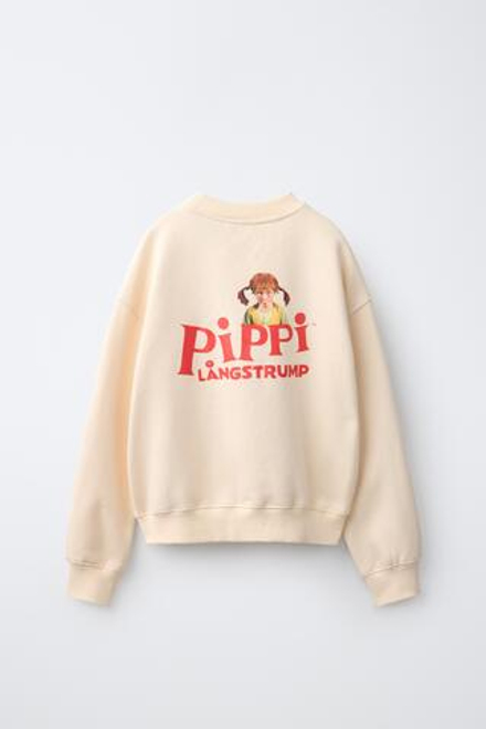ZARA ТОЛСТОВКА PIPPI CALZASLARGAS © ASTRID LINDGREN COMPANY, ЭКРЮ