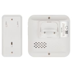 Звонок дверной ЭРА C95 беспроводной, от сети, белый, 52 мелодии