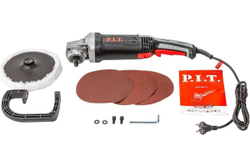 Полировочная шлифмашина P.I.T. 1.4 кВт, 600-3500 об/мин,180 мм, подош. унив., шерст. колпак., круг наждач. PPO180-C1