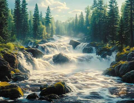 Календарь Трио металл+объем 295*720мм на 2026г. Речные пороги