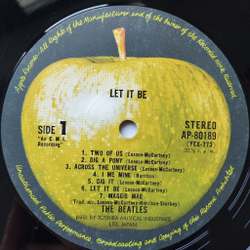 Винтажная виниловая пластинка LP The Beatles Let It Be (Japan 1974) (No Obi) Maggie Mae