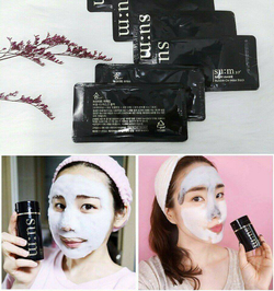 Su:m 37 Bright Award Bubble-De Mask Black кислородная маска для глубокого очищения кожи с бамбуковым углем