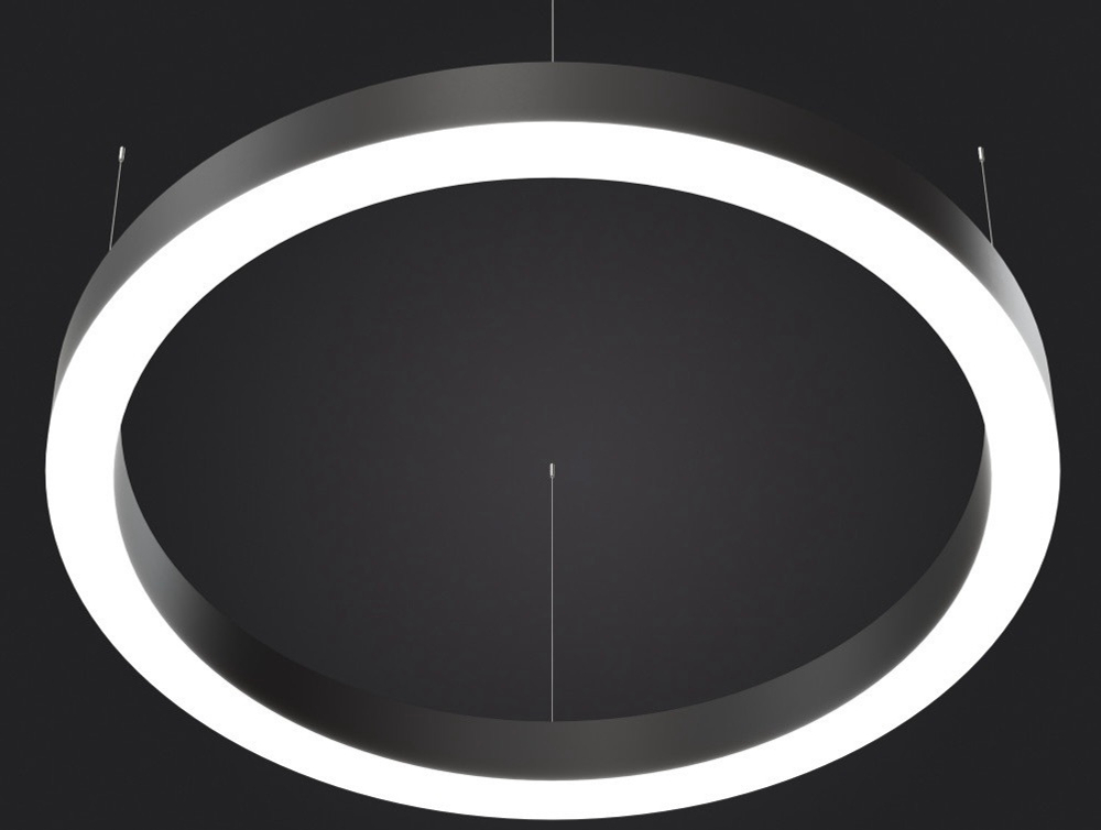 Подвесной LED светильник кольцевой OREOL-1950 158Вт 4000К 19502Лм черный 1950х1950х100мм DARKLUM