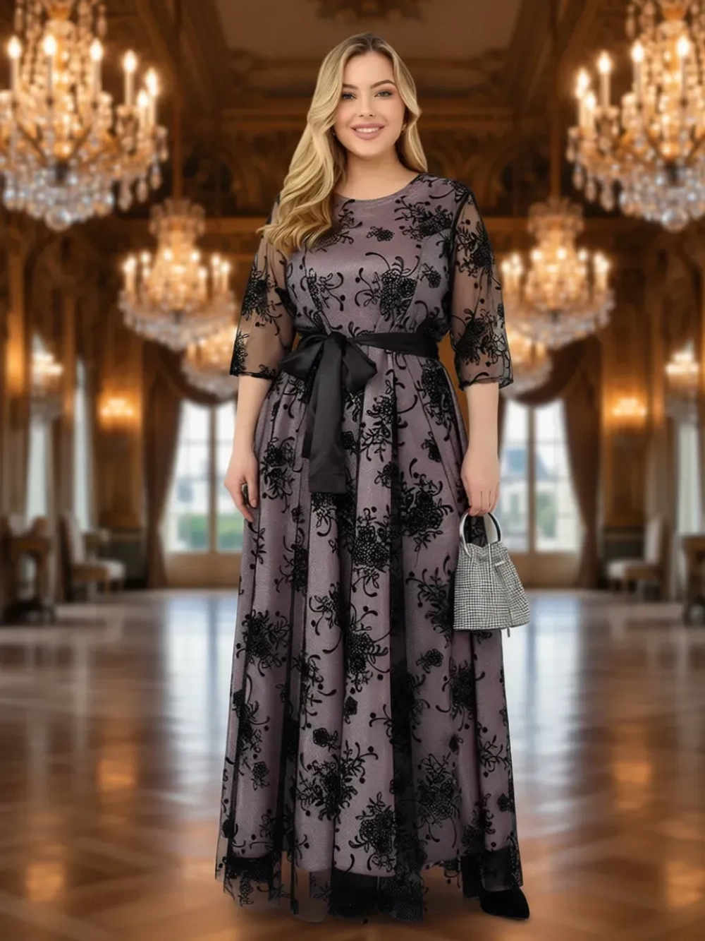 Платье вечернее блестящее