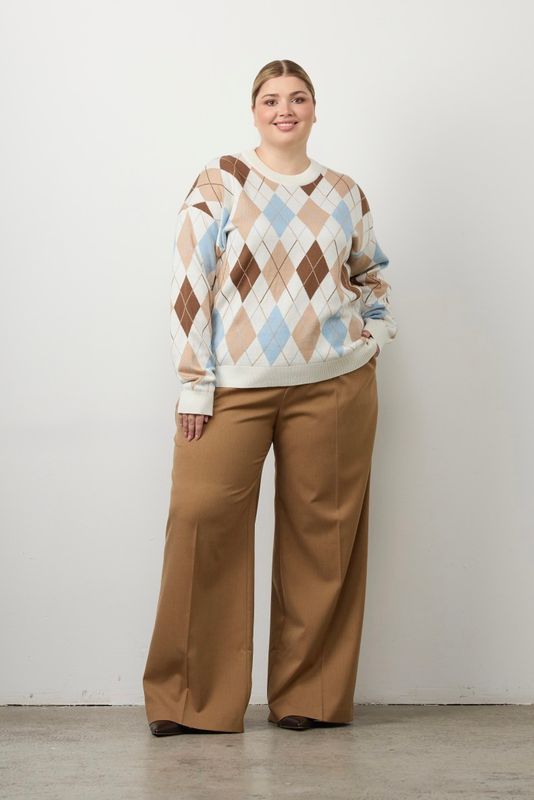 Джемпер вязаный, аргайл