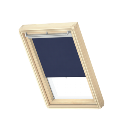 Рулонная штора на крючках VELUX RHL 78х160 синяя