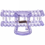 Заколка-краб для волос на блистере «Cruella- Прямоугольник», микс 6 цветов, 9 см