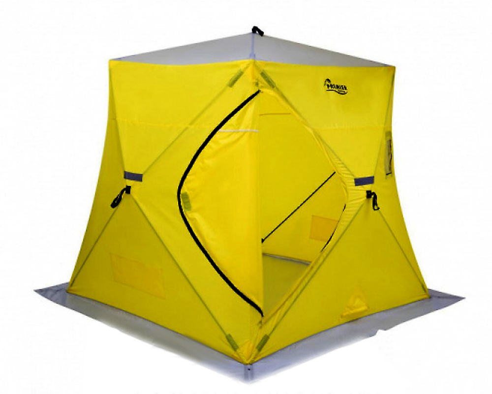 Палатка зимняя Helios Piramida 2,0х2,0 yellow/gray Premier