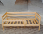 Кровать подростковая "Софа" 180*90 см без покраски 1 борт, (Pirogova wood)