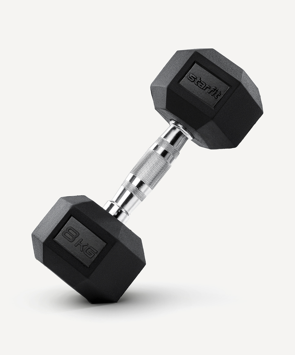 Гантель гексагональная DB-301 8 кг, обрезиненная, черный