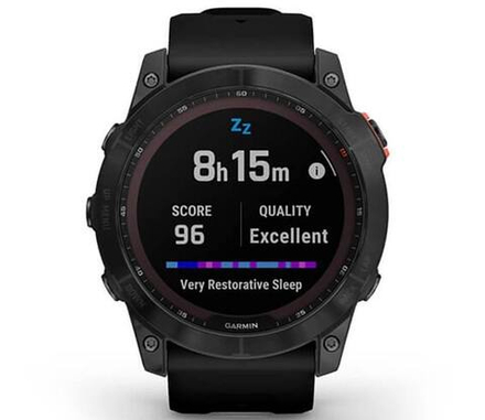 Умные часы Garmin Fenix 7X Sapphire Solar Титан DLC Carbon Grey с черной полосой 51 мм (010-02541-11)