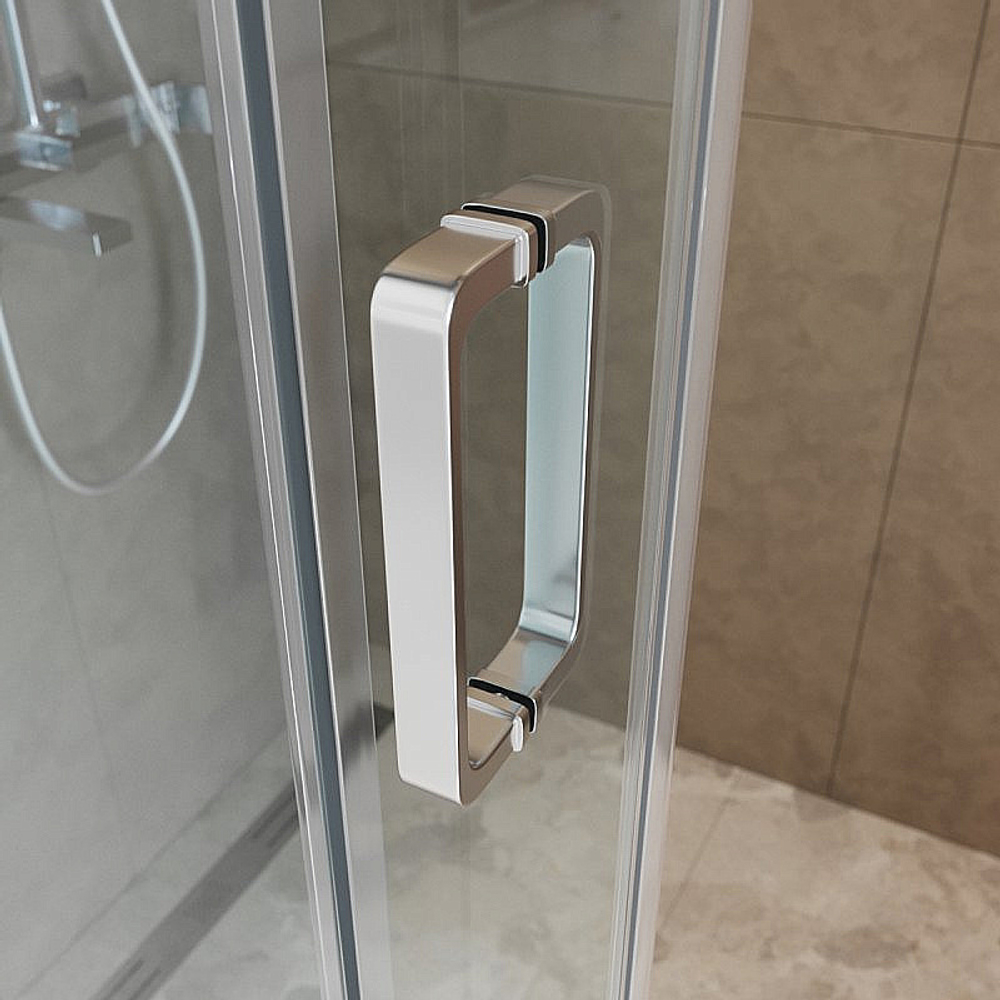 Душевой уголок BelBagno SOFT_CLOSE-2-AH-1 100х90 стекло прозрачное/профиль хром