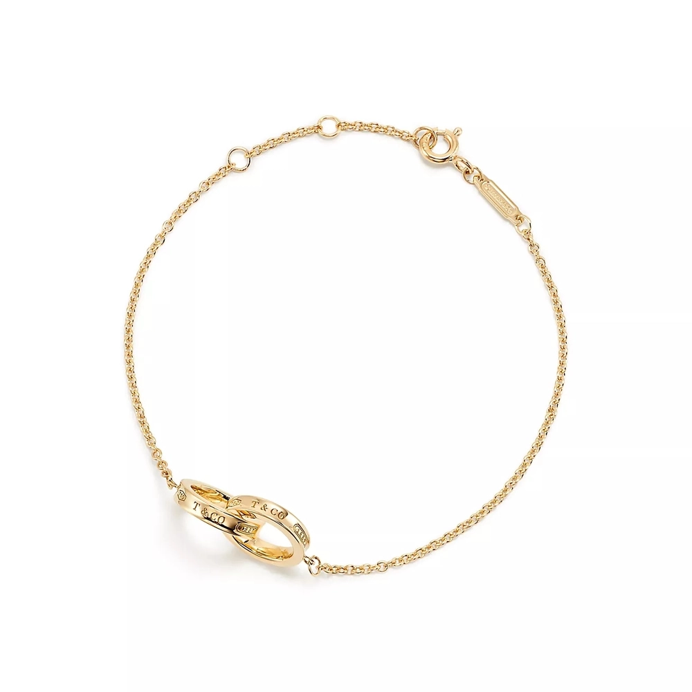 Браслет из жёлтого золота, Tiffany, Переплетающиеся кольца ✨Exclusive✨ В наличии