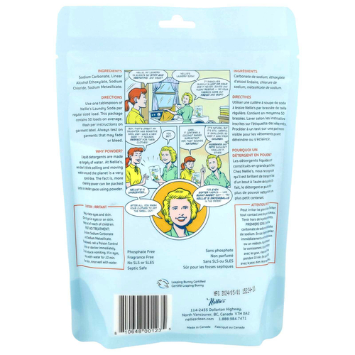 Nellie's, Сода для стирки, без отдушек, 50 порций, 726 г (1,6 фунта)