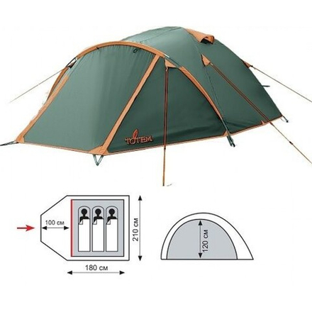 Totem палатка Indi 3 (V2) (зеленый)