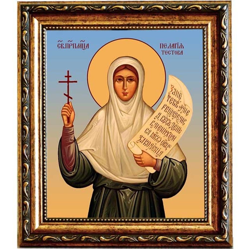 Пелагия (Тестова) преподобномученица, инокиня. Икона на холсте.