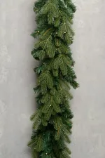 Хвойная гирлянда 270 см с подсветкой встроенной "Парижанка" Литая + пвх