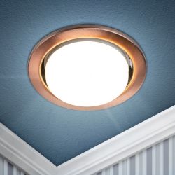 Светильник встраиваемый ЭРА KL35 SC /1 (к) под лампу GX53 медь термокольцо в комплекте | Встраиваемые светильники Для ламп GX53