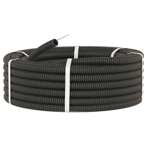 Труба гофрированная ПНД черная 20 мм с протяжкой 50 м