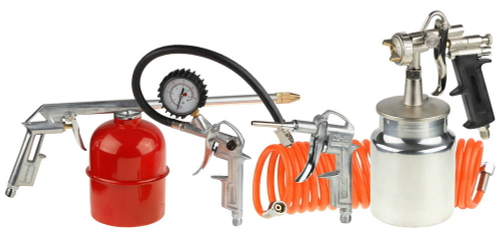 Набор пневматический STAYER ″MASTER″ универсальный: краскораспылитель с нижним бачком, пистолеты, пневмошланг, 5 предм