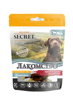Секрет Лакомство для собак кальциевая косточка с уткой 90г