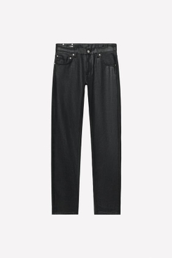 ZARA X LUDOVIC DE SAINT SERNIN ЗАУЖЕННЫЕ ВОЩЕНЫЕ ДЖИНСЫ, ЧЕРНЫЙ