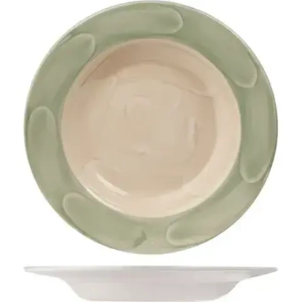 Тарелка д/пасты «Феннель»; фарфор; 600мл; D=30см; зелен.,бежев.