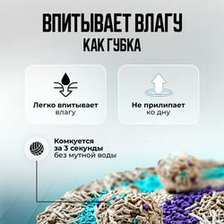 Набор из 4 упаковок кошачьего наполнителя для туалета смесь 5в1 Petkit