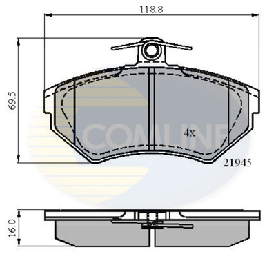COMLINE - CBP0989-CML - Brake Pad Set, disc brake