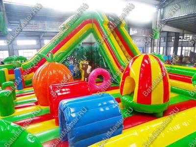 Коммерческий надувной батут "Джунгли" 10*10*5 м