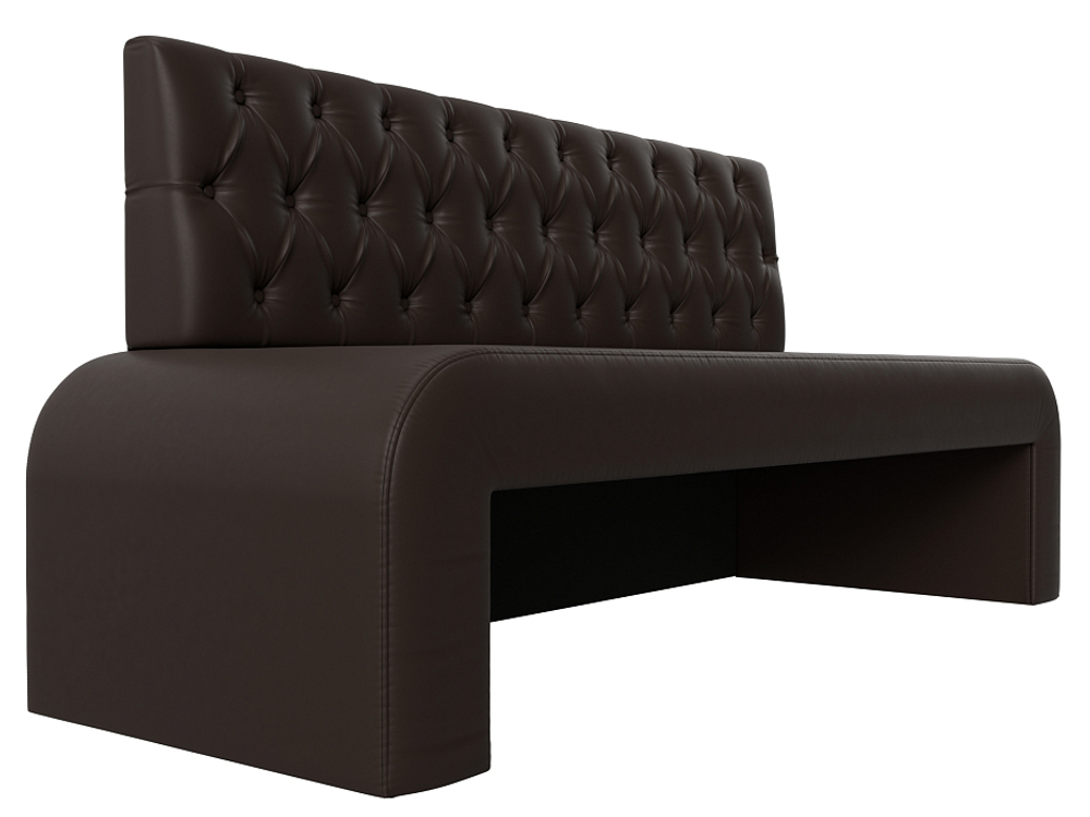 Диван кухонный прямой Кармен Люкс, Коричневый, Экокожа, 29515