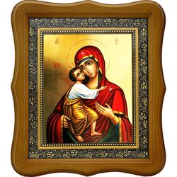 Феодоровская икона Божьей Матери на холсте.