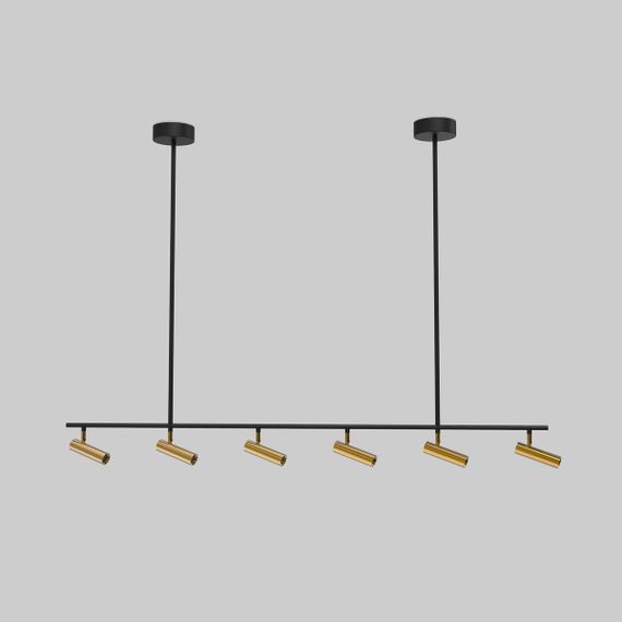 Подвесная светодиодная люстра Eurosvet Epiphania 20252/6 LED черный/латунь