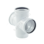 Крестовина PP-H 1-плоскостная бесшумная белая RAUPIANO PLUS Дн 110х110х110х87гр б/нап в/к Rehau 11215541001